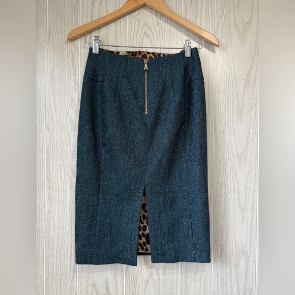 Express Design Studio High Waisted Pencil Skirt Dark Green Size 0 - Picture 3 of 4